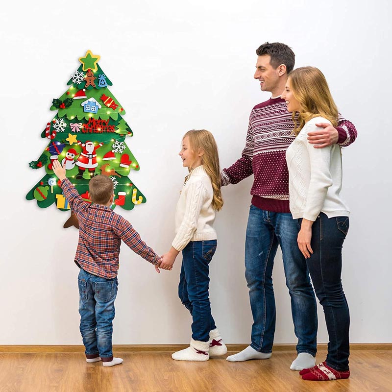 Sapin de Noël Montessori Enfant en Feutre