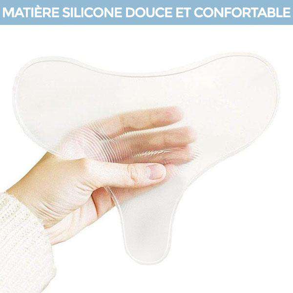 Matière 100% silicone de qualité médicale, douce et confortable. Le patch anti-rides silicone est adhérant et stimule l'hydratation et le collagène en profondeur