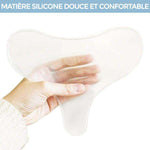 Matière 100% silicone de qualité médicale, douce et confortable. Le patch anti-rides silicone est adhérant et stimule l'hydratation et le collagène en profondeur